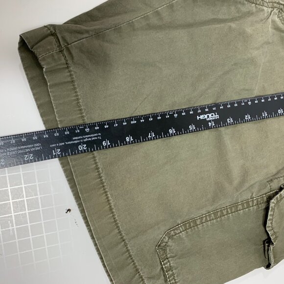 Nautica Cargo Deck Shorts Mens Size 40 Army Green Utility Outdoor Pockets Cotton - Picture 13 of 14